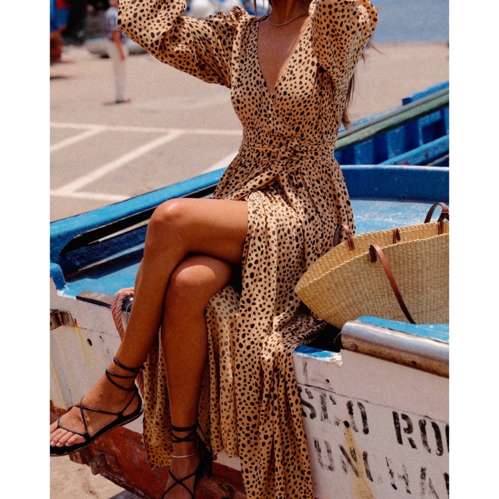 Billabong Animal Print Maxi Dress